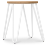 Buy Hairpin Stool - 42cm - Light wood and metal Fuchsia 61217 in the Europe