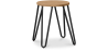 Buy Hairpin Stool - 42cm - Light wood and metal Light grey 61217 home delivery