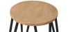 Buy Hairpin Stool - 42cm - Light wood and metal Light grey 61217 - in the EU