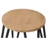 Buy Hairpin Stool - 42cm - Light wood and metal Light grey 61217 - in the EU