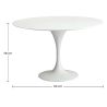 Buy Round Fiberglass Tulipa Table - 110cm White 29845 - in the EU