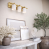 Buy Aged Gold Wall Lamp - 3-Light Sconce - Senda Aged Gold 60682 - prices