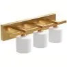 Buy Aged Gold Wall Lamp - 3-Light Sconce - Senda Aged Gold 60682 home delivery