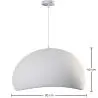 Buy Resin Pendant Lamp - 50CM - Moon White 60672 - in the EU
