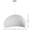 Buy Resin Pendant Lamp - 60CM - Moon White 60673 - in the EU
