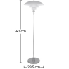 Buy PL 4/3 Floor Lamp - Steel and Glass Steel 15228 in the Europe