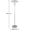 Buy PL 4/3 Floor Lamp - Steel and Glass Steel 15228 home delivery