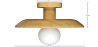 Buy Ceiling Lamp - Wooden Wall Light - Goodman Natural 60675 - in the EU
