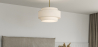 Buy Ceiling Pendant Lamp - Fabric Shade - Gerbu Aged Gold 60680 in the Europe