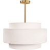 Buy Ceiling Pendant Lamp - Fabric Shade - Gerbu Aged Gold 60680 with a guarantee