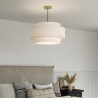 Buy Ceiling Pendant Lamp - Fabric Shade - Gerbu Aged Gold 60680 in the Europe