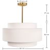 Buy Ceiling Pendant Lamp - Fabric Shade - Gerbu Aged Gold 60680 - in the EU