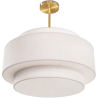 Buy Ceiling Pendant Lamp - Fabric Shade - Gerbu Aged Gold 60680 home delivery