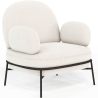 Buy Designer Armchair - Upholstered in Bouclé Fabric - Hedar White 61223 - in the EU