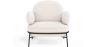 Buy Designer Armchair - Upholstered in Bouclé Fabric - Hedar White 61223 at MyFaktory