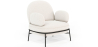 Buy Designer Armchair - Upholstered in Bouclé Fabric - Hedar White 61223 in the Europe