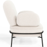 Buy Designer Armchair - Upholstered in Bouclé Fabric - Hedar White 61223 in the Europe