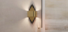 Buy Golden Wall Lamp - Sconde - Heyra Aged Gold 60664 in the Europe