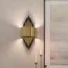Buy Golden Wall Lamp - Sconde - Heyra Aged Gold 60664 in the Europe