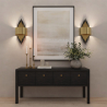 Buy Golden Wall Lamp - Sconde - Heyra Aged Gold 60664 - prices