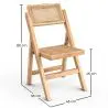 Buy 2 pack of Dining chair in Canage rattan and wood -  Bama Natural wood 61229 - in the EU