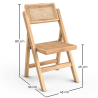 Buy 2 pack of Dining chair in Canage rattan and wood -  Bama Natural wood 61229 with a guarantee