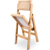 Buy 2 pack of Dining chair in Canage rattan and wood -  Bama Natural wood 61229 - prices