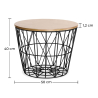 Buy Side Table Basket –- Modern Style Black 58416 home delivery