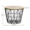 Buy Side Table Basket –- Modern Style Black 58416 home delivery