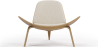Buy Designer armchair - Scandinavian armchair - Boucle upholstery - Luna White 61247 - prices