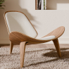 Buy Designer armchair - Scandinavian armchair - Boucle upholstery - Luna White 61247 in the Europe