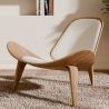 Buy Designer armchair - Scandinavian armchair - Boucle upholstery - Luna White 61247 at MyFaktory
