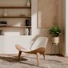 Buy Designer armchair - Scandinavian armchair - Boucle upholstery - Luna White 61247 - in the EU