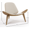 Buy Designer armchair - Scandinavian armchair - Boucle upholstery - Luna White 61247 - prices