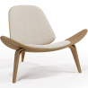 Buy Designer armchair - Scandinavian armchair - Boucle upholstery - Luna White 61247 at MyFaktory