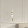 Buy Design Pendant Lamp - LED - Loraina Gold 61253 in the Europe