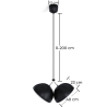 Buy Pendant Lamp - 2 LED Spots - Binal Black 61257 at MyFaktory