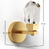 Buy Golden Wall Sconce - Petra Gold 61258 - prices