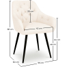Buy Dining Chair with Armrests - Upholstered in Premium Bouclé - Carrol White 61267 - prices