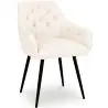 Buy Dining Chair with Armrests - Upholstered in Premium Bouclé - Carrol White 61267 - prices