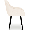Buy Dining Chair with Armrests - Upholstered in Premium Bouclé - Carrol White 61267 home delivery