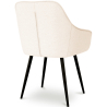 Buy Dining Chair with Armrests - Upholstered in Premium Bouclé - Carrol White 61267 with a guarantee