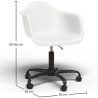 Buy Office Chair with Armrests - Desk Chair with Wheels - Emery Black Frame White 61269 at MyFaktory
