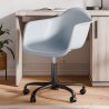 Buy Office Chair with Armrests - Desk Chair with Wheels - Emery Black Frame White 61269 - prices