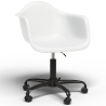 Buy Office Chair with Armrests - Desk Chair with Wheels - Emery Black Frame White 61269 at MyFaktory