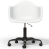 Buy Office Chair with Armrests - Desk Chair with Wheels - Emery Black Frame White 61269 - in the EU