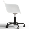 Buy Office Chair with Armrests - Desk Chair with Wheels - Emery Black Frame White 61269 with a guarantee