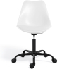 Buy Swivel Office Chair Tulip with Wheels - Black Frame White 61270 - in the EU