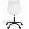 Buy Swivel Office Chair Tulip with Wheels - Black Frame White 61270 at MyFaktory