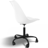 Buy Swivel Office Chair Tulip with Wheels - Black Frame White 61270 in the Europe